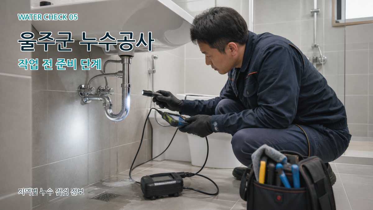 울주군 누수공사 작업 전 준비 단계