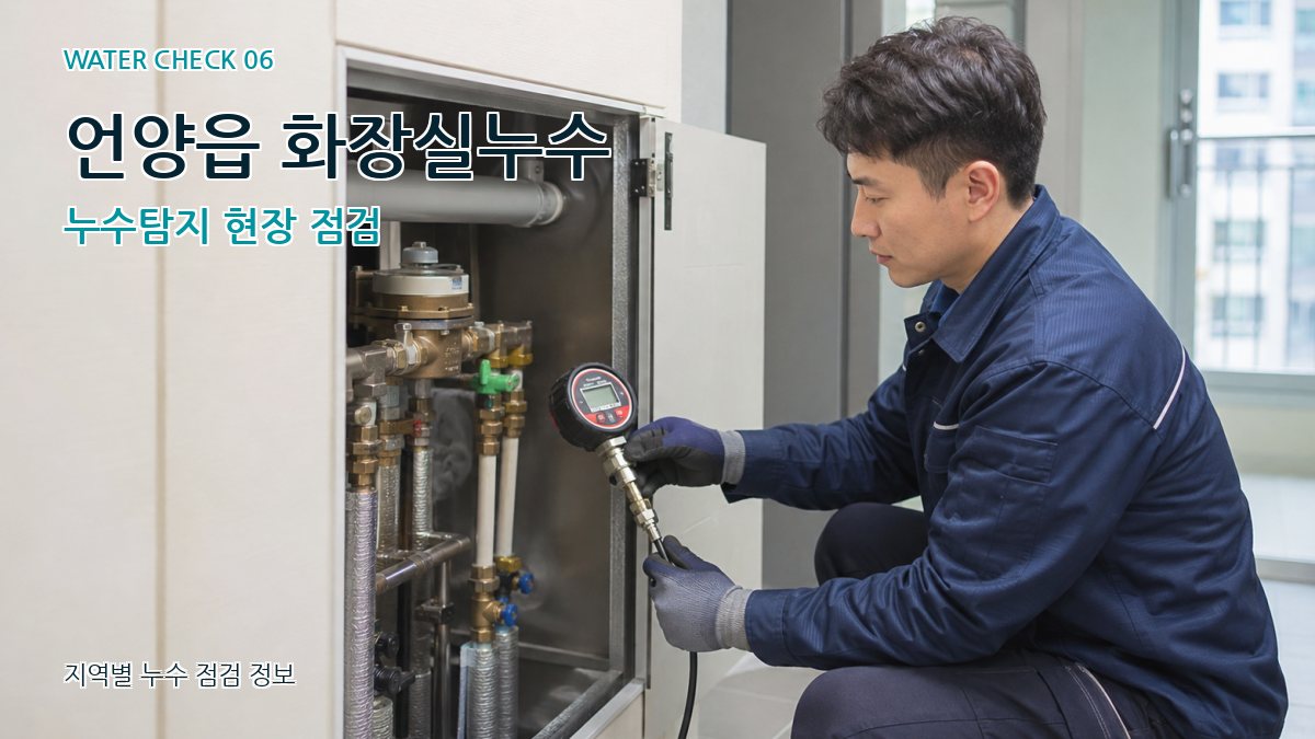 언양읍 화장실누수 누수탐지 현장 점검