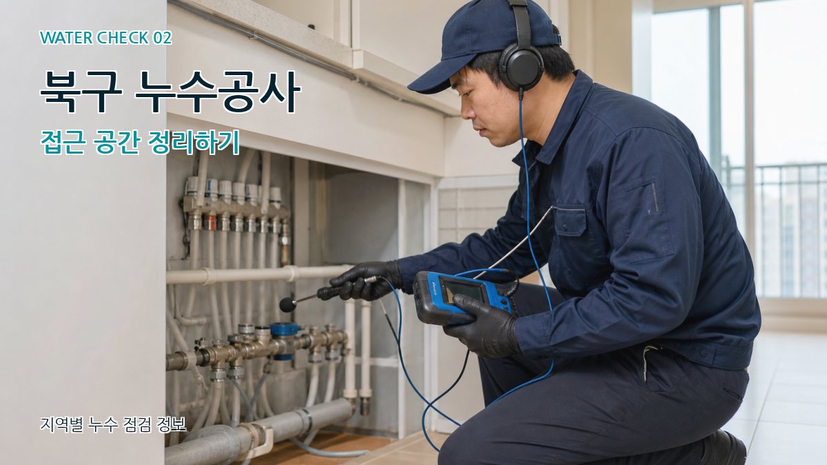 북구 누수공사 접근 공간 정리하기