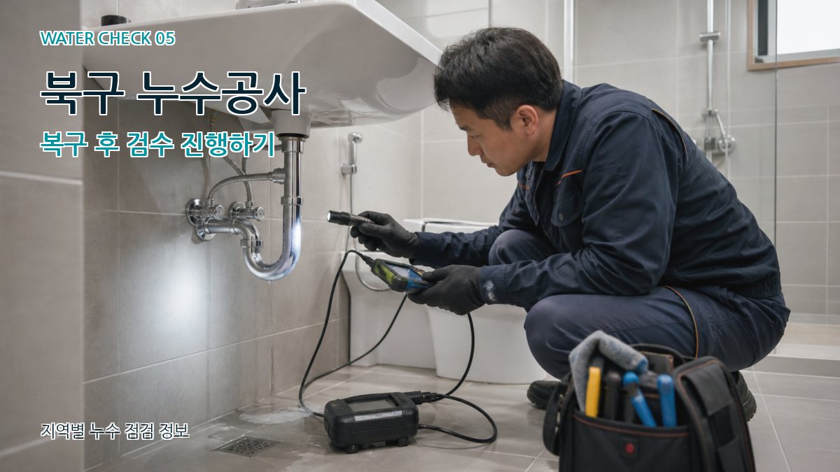 북구 누수공사 복구 후 검수 진행하기