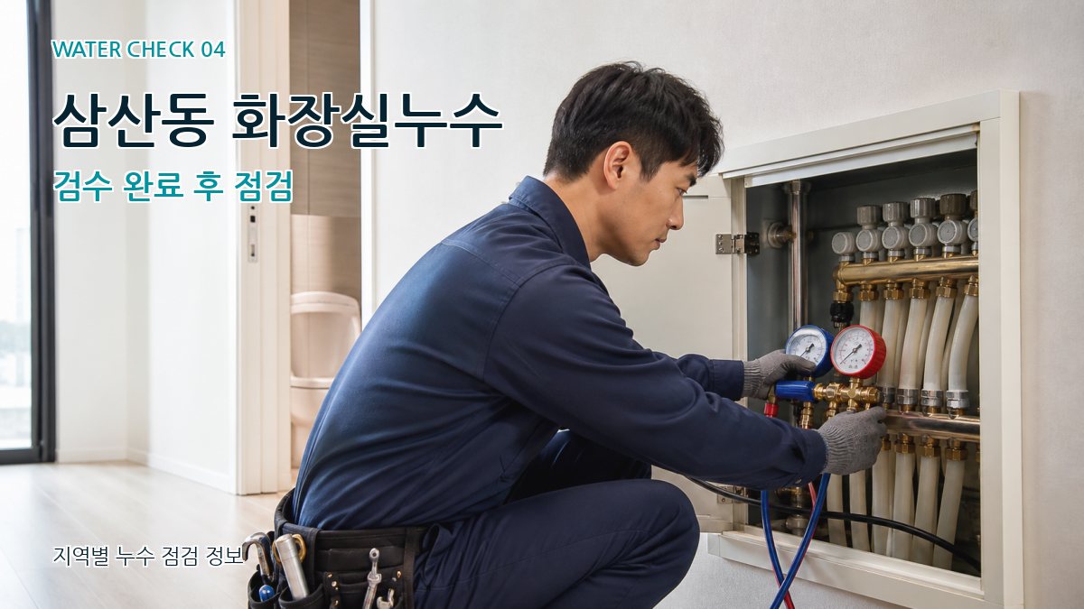 삼산동 화장실누수 검수 완료 후 점검