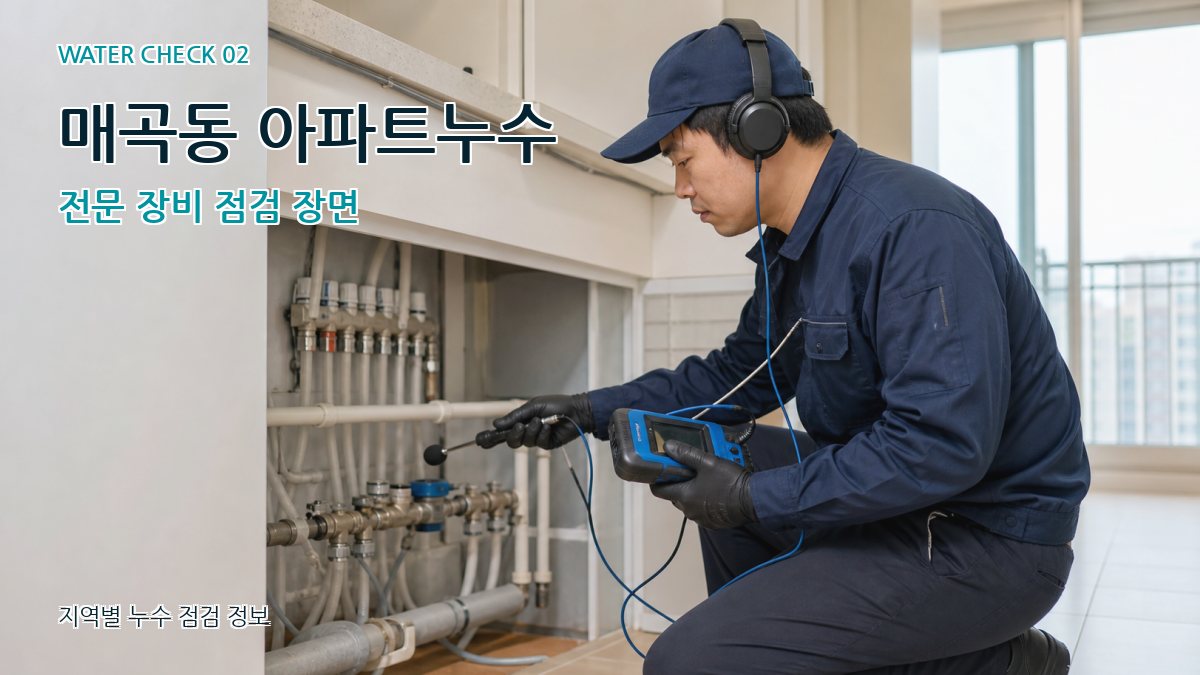매곡동 아파트누수 전문 장비 점검 장면
