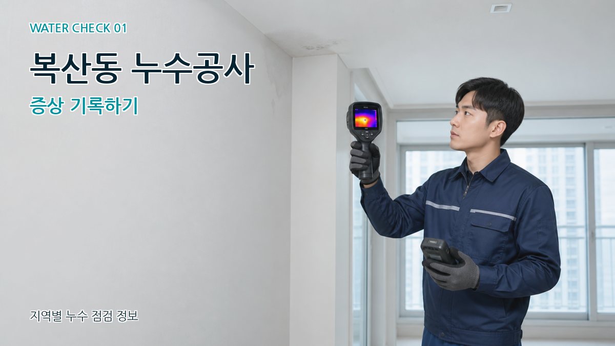 복산동 아파트누수 누수탐지 이미지