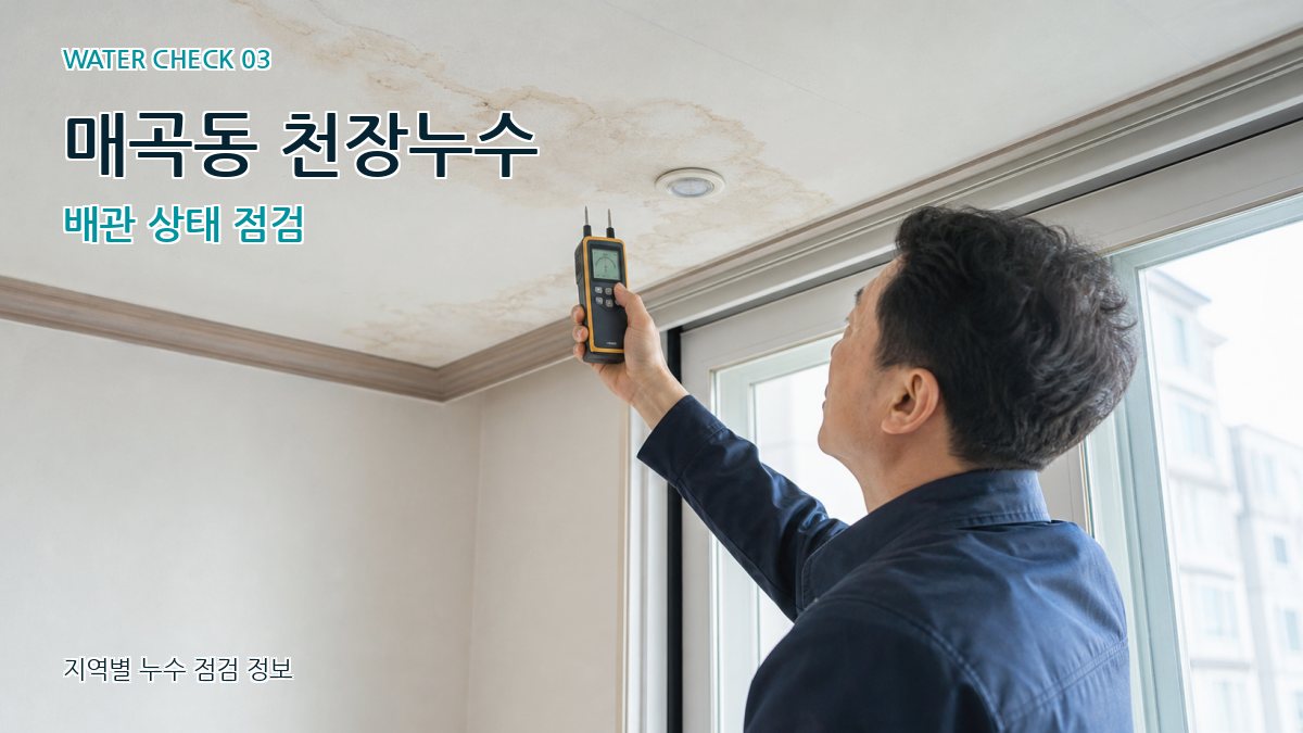 매곡동 천장누수 배관 상태 점검