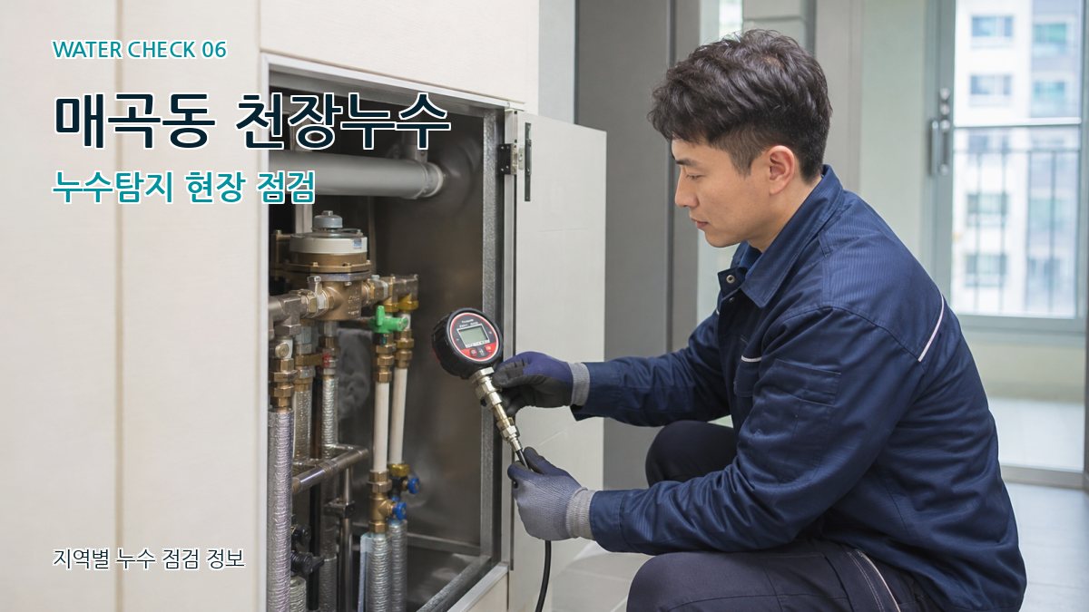 매곡동 천장누수 누수탐지 현장 점검