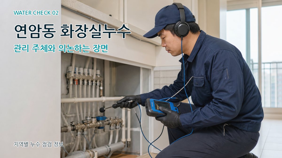 연암동 화장실누수 누수탐지 이미지