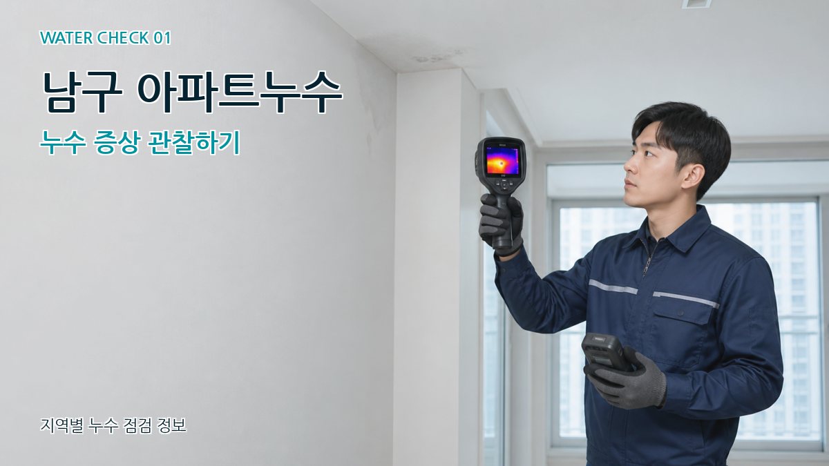 남구 아파트누수 누수탐지 이미지