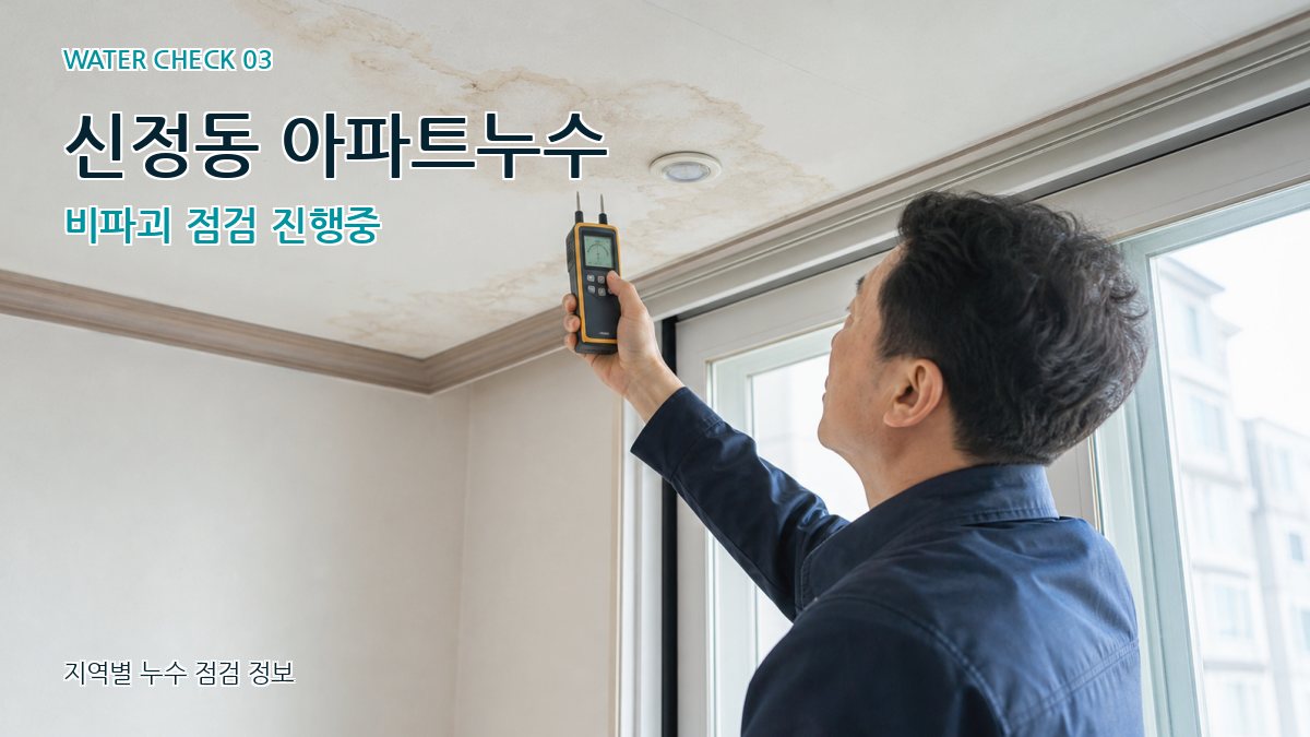 신정동 아파트누수 비파괴 점검 진행중